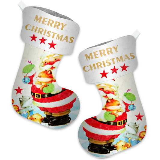 Santa Kittens Christmas Gift Stockings