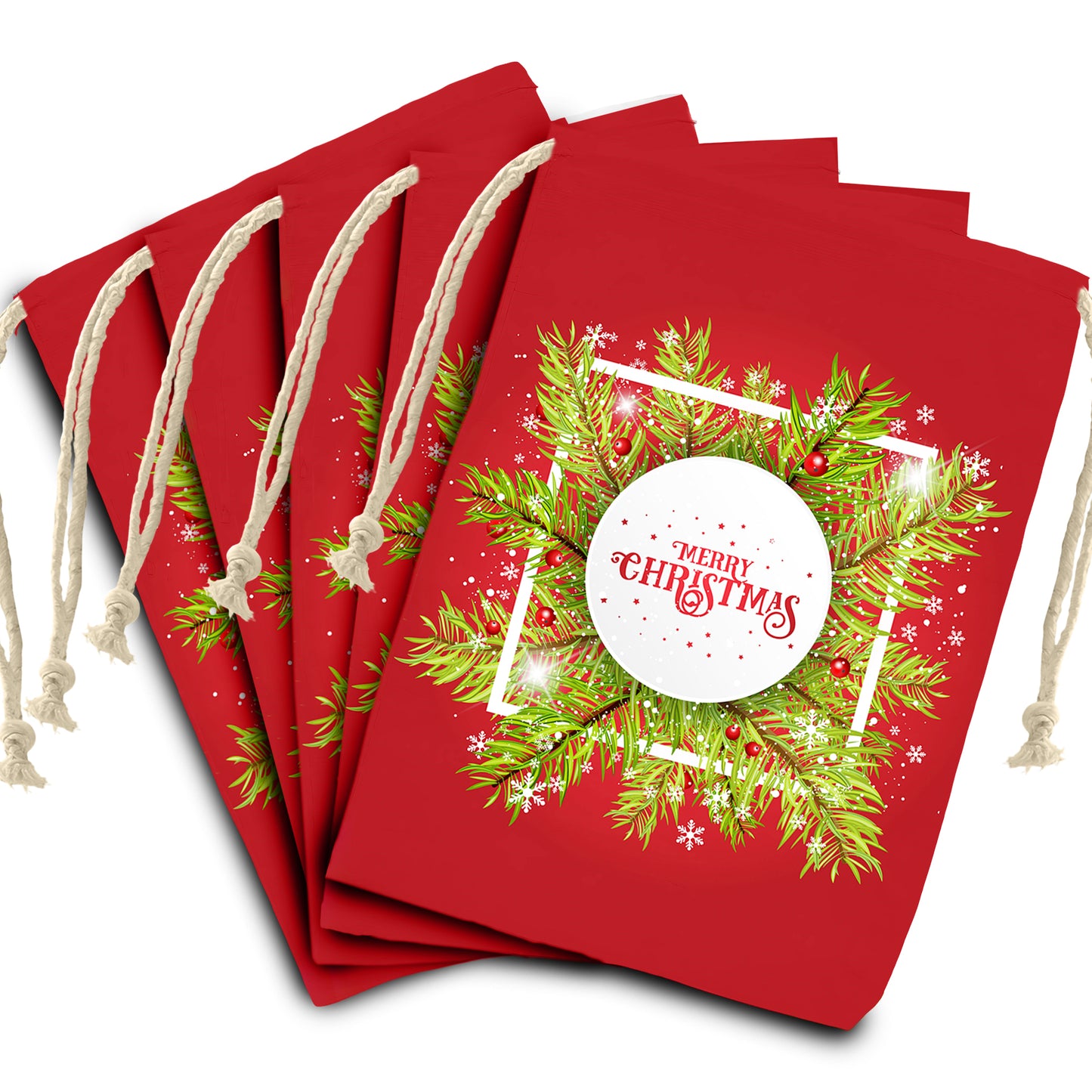 Merry Christmas Gift Bag (Set of 2)