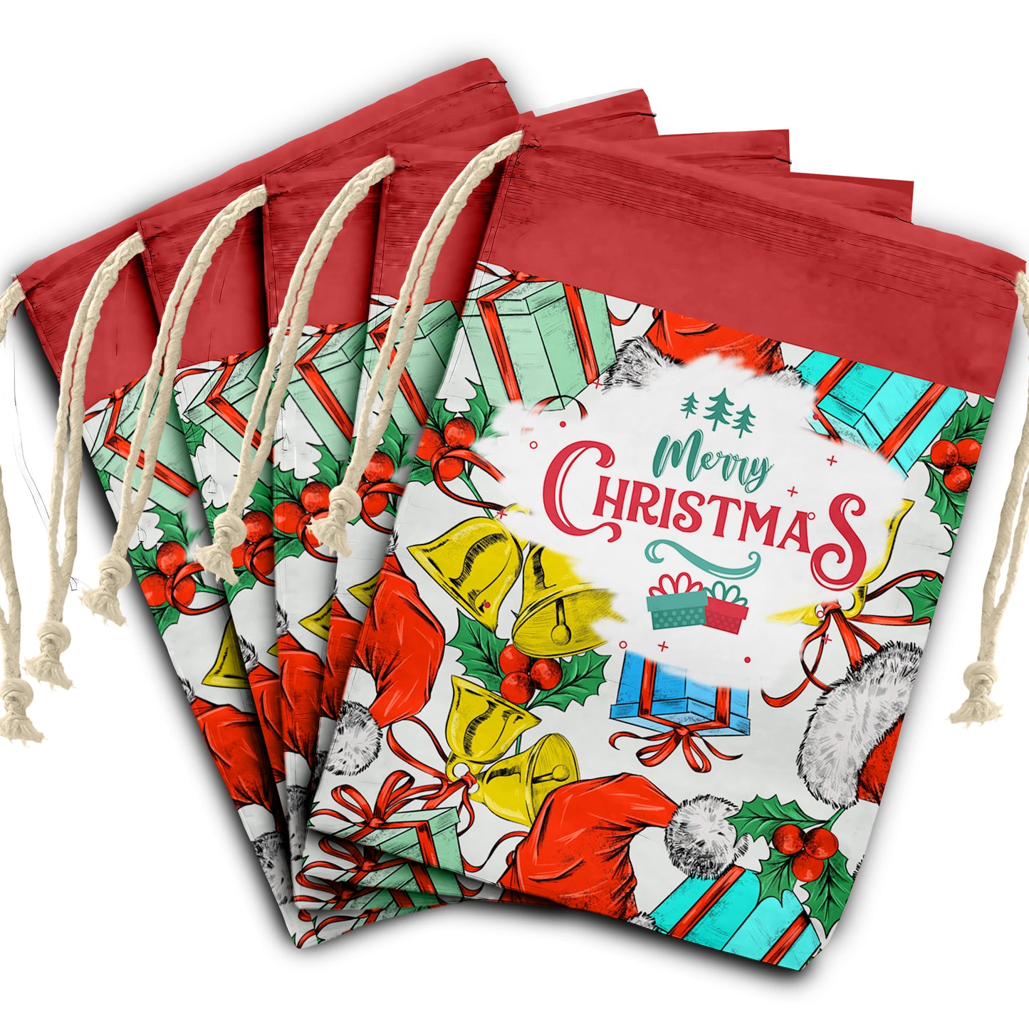 Merry Christmas Presents Gift Bag (Set of 2)