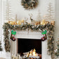 Green Top Santa and Puppy Christmas Gift Stockings