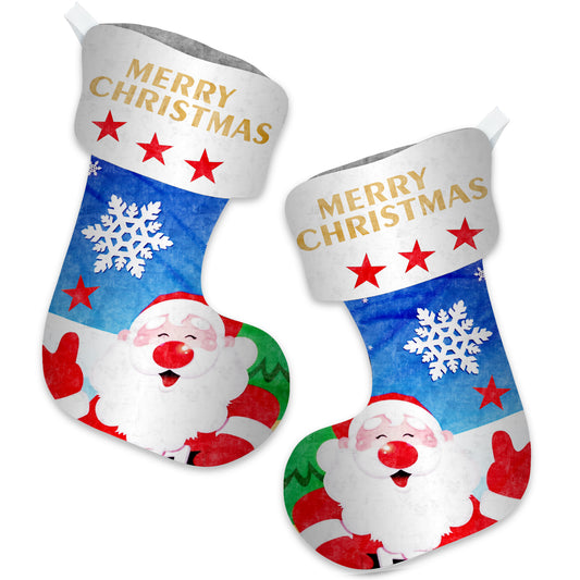 Santa Snowflake Christmas Gift Stockings