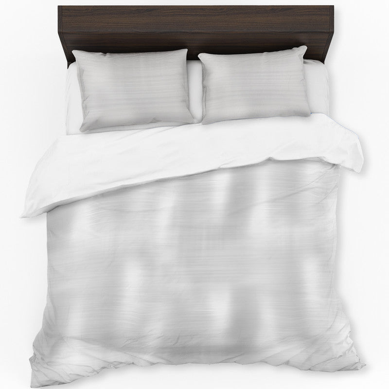Metallic Silver Duvet Cover Set