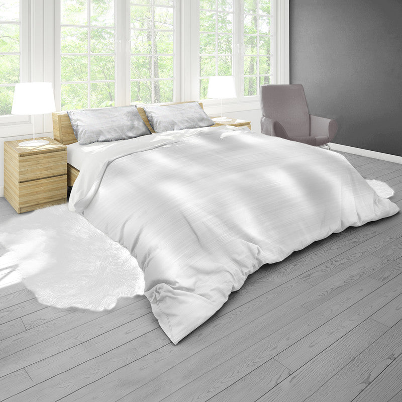 Metallic Silver Duvet Cover Set