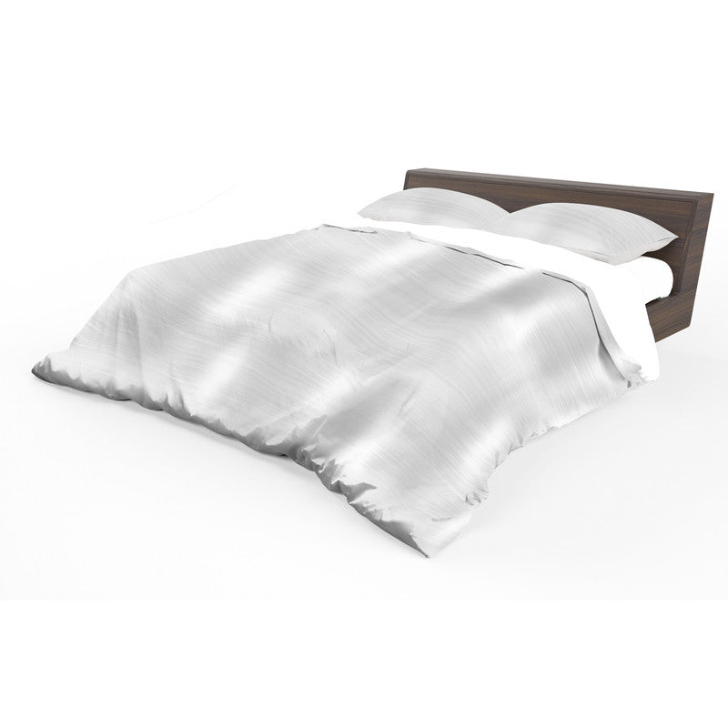 Metallic Silver Duvet Cover Set