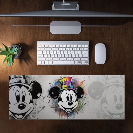 Mickey Splash Steamboat Willie Large Desk Pad By Nathan Pieterse