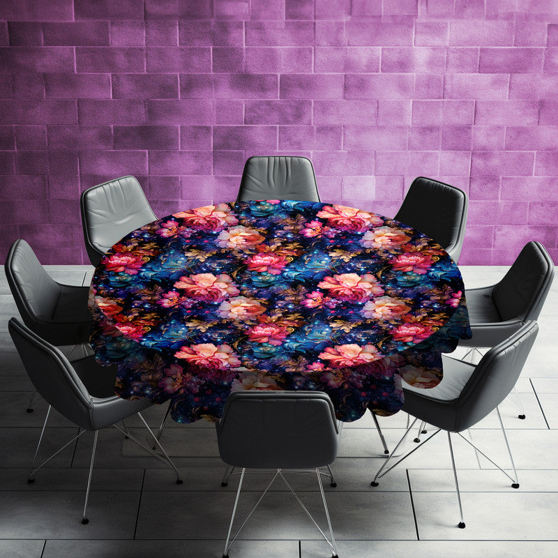 Midnight Party Round Tablecloth