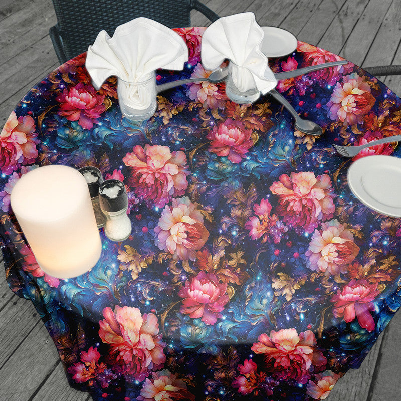 Midnight Party Round Tablecloth