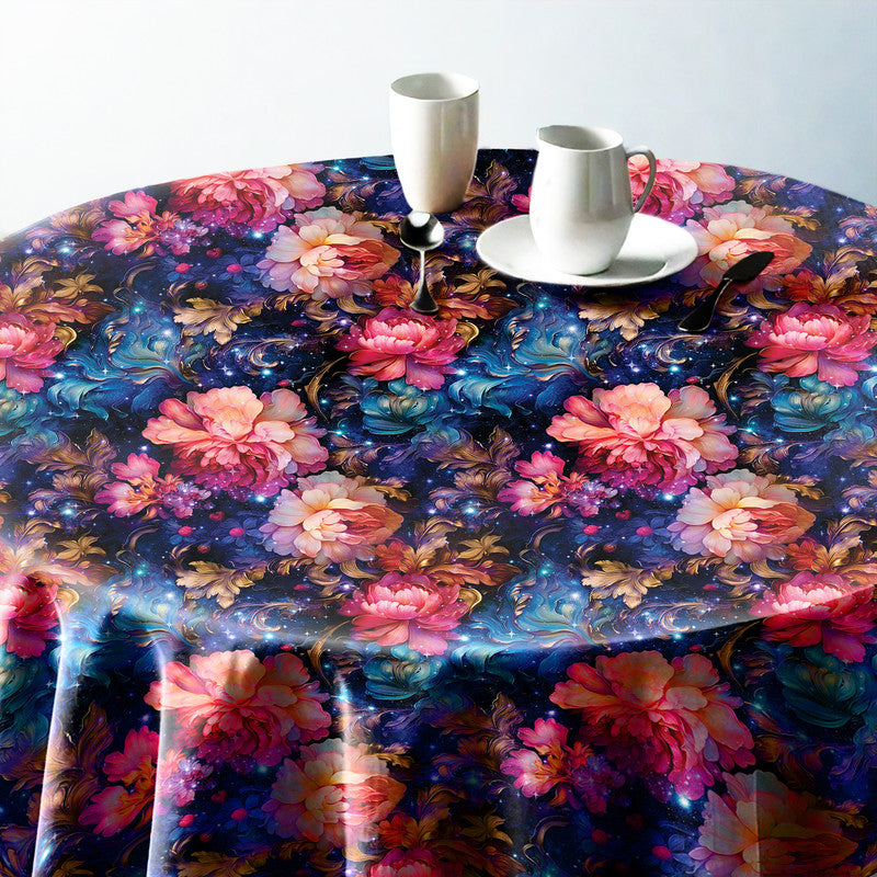 Midnight Party Round Tablecloth