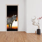 Midnight Visitor Decoupage Door