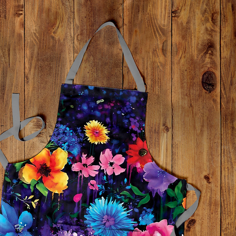 Midnight Garden Medium Length Apron