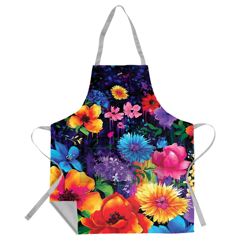 Midnight Garden Medium Length Apron