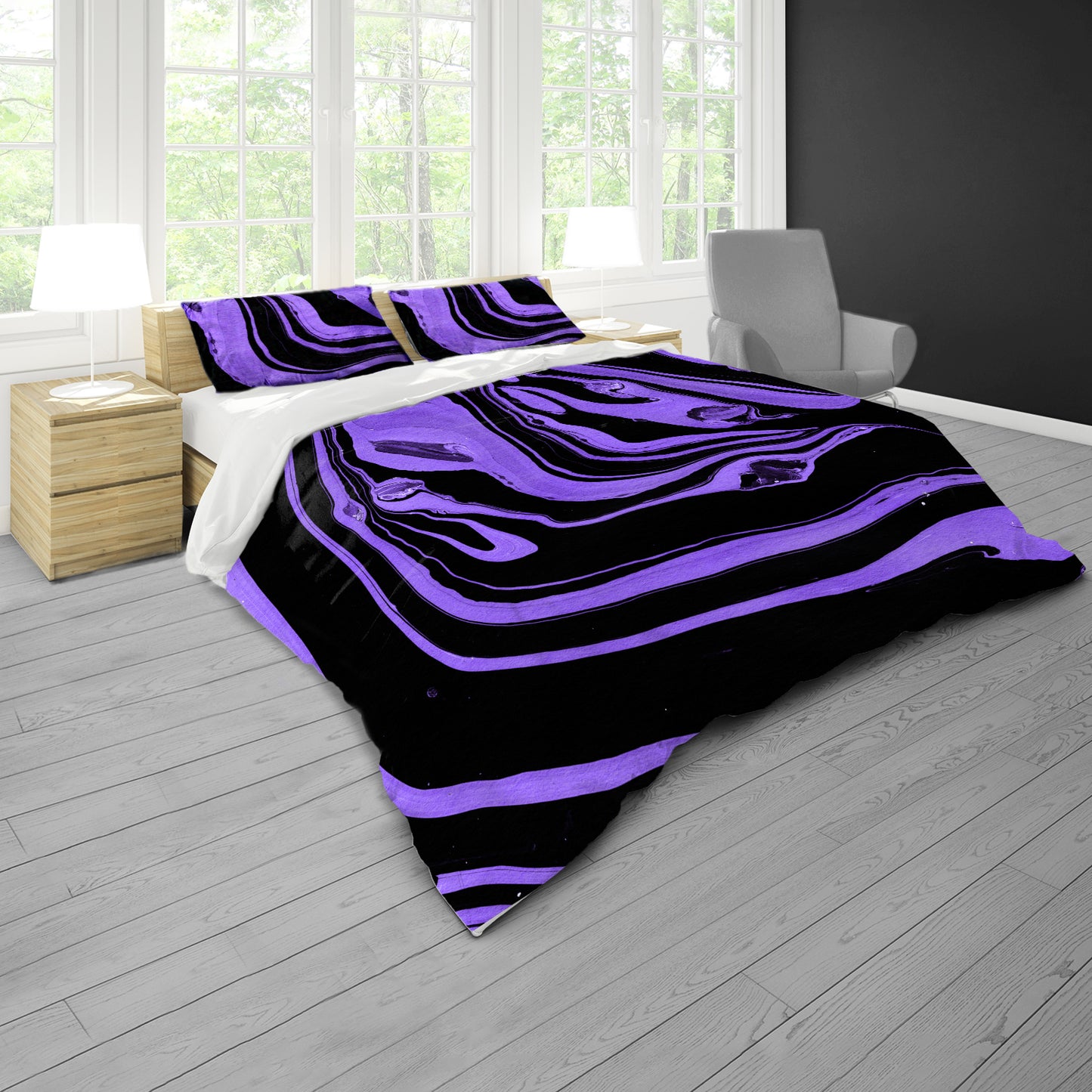 Midnight Currents Duvet Cover Set