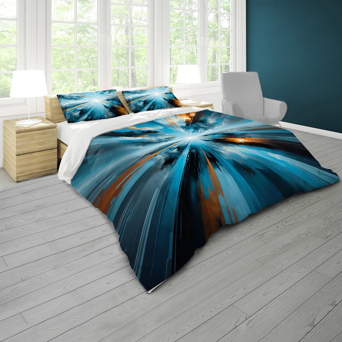 Midnight Explosion Duvet Cover Set
