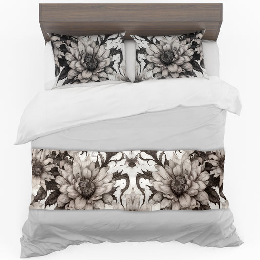 Midnight Garden Flowers By Nathan Pieterse Bed Runner and Optional Pillowcases