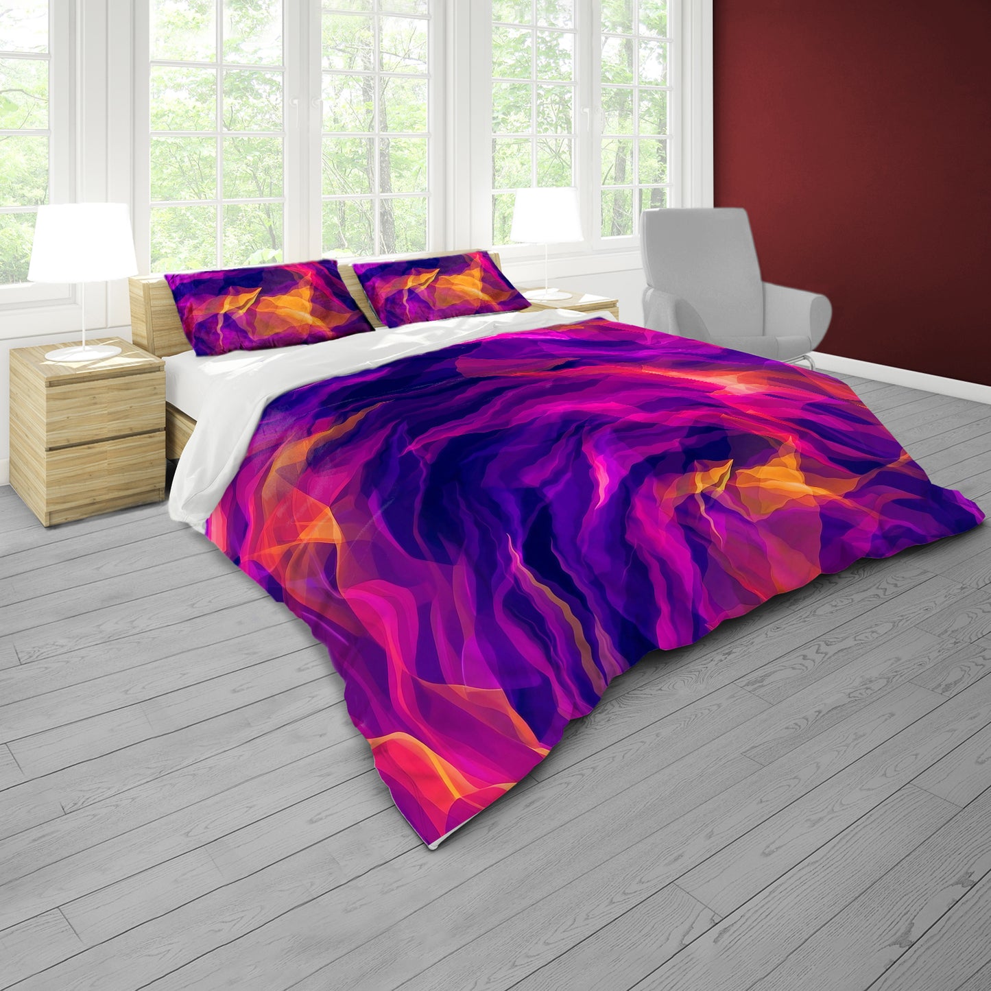 Midnight Mango Duvet Cover Set