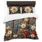 Midnight Rococo Floral Duvet Cover Set