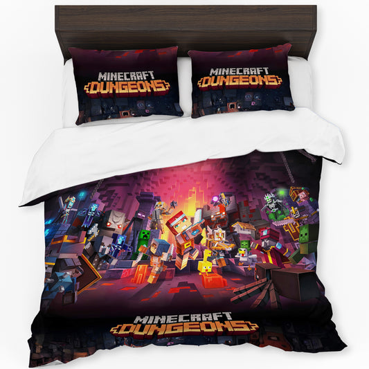 Minecraft Dungeons Battle Duvet Cover Set