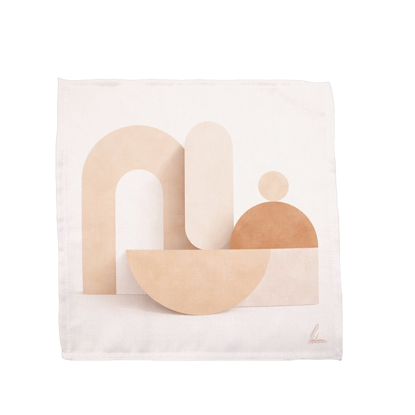 Minimalist Abstract Neutral Shapes Napkins by Nathan Pieterse