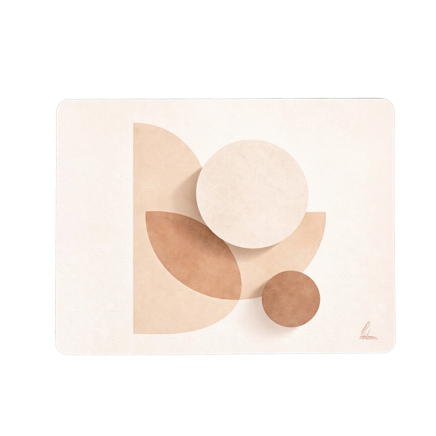 Minimalist Abstract Neutral Shapes Placemats by Nathan Pieterse