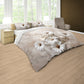Minimalist White Daisy Duvet Cover Set