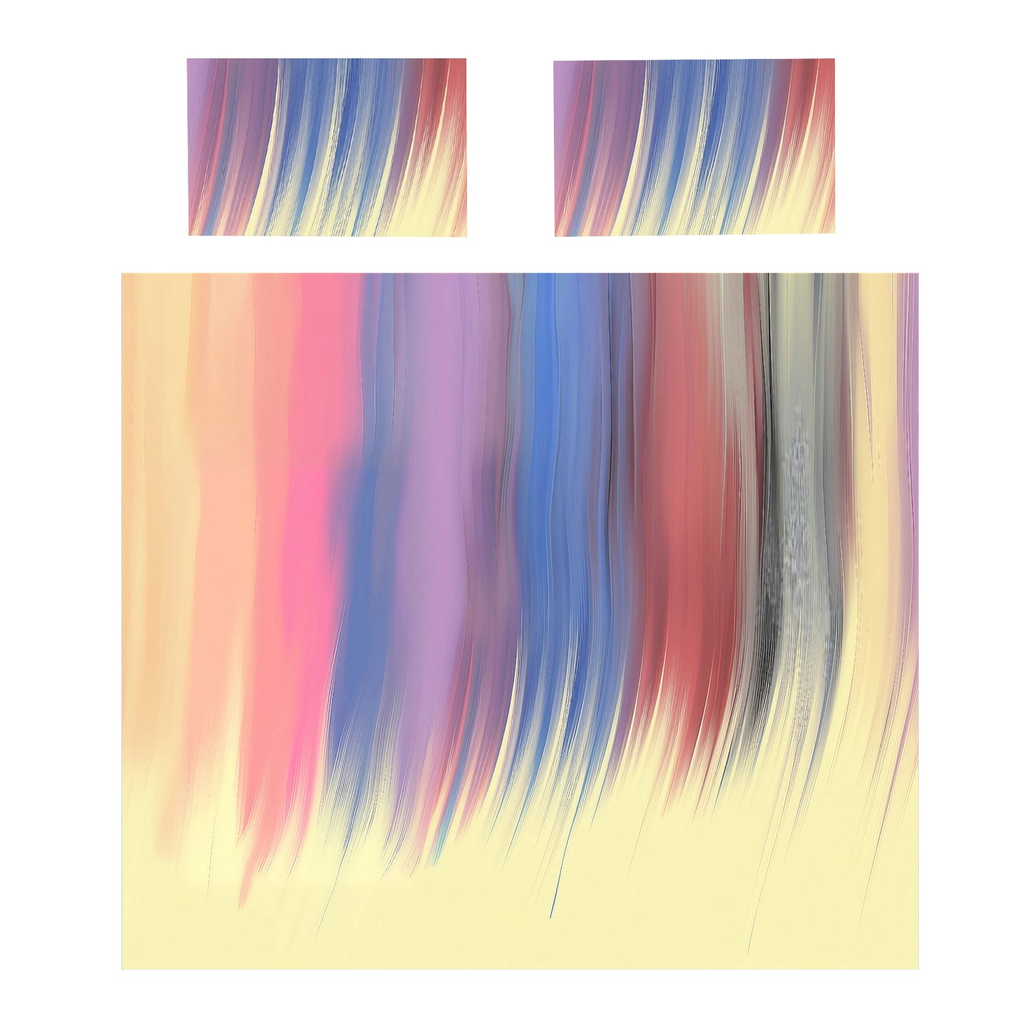Minimalistc Paint Strokes Duvet Cover Set