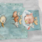 Mint Green Baby Animal Balloons Cot Set