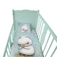 Mint Green Baby Animal Bird Cot Set