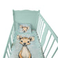 Mint Green Baby Animal Buck Cot Set