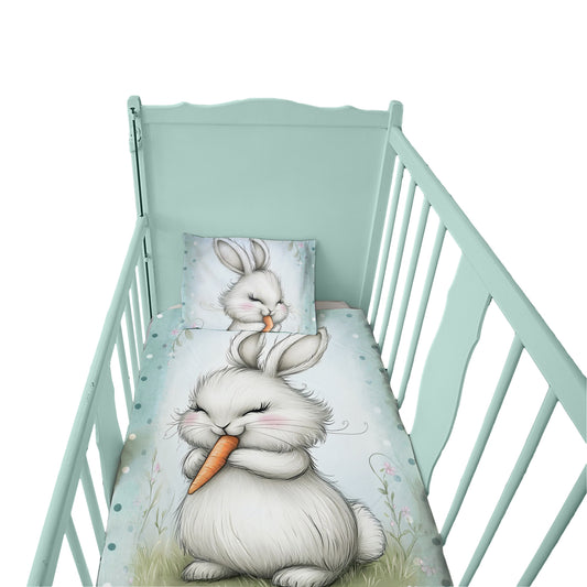 Mint Green Baby Animal Bunny Cot Set