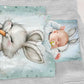 Mint Green Baby Animal Bunny Cot Set