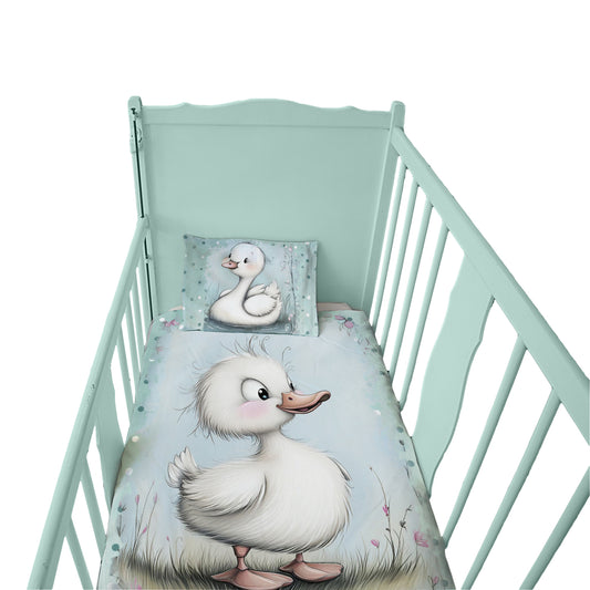 Mint Green Baby Animal Duckling Cot Set