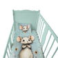 Mint Green Baby Animal Mouse Cot Set