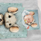 Mint Green Baby Animal Mouse Cot Set