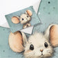 Mint Green Baby Animal Mouse Cot Set