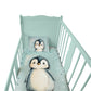 Mint Green Baby Animal Penquin Cot Set