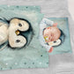 Mint Green Baby Animal Penquin Cot Set