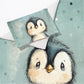 Mint Green Baby Animal Penquin Cot Set