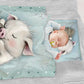 Mint Green Baby Animal Piglet Cot Set