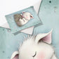 Mint Green Baby Animal Piglet Cot Set