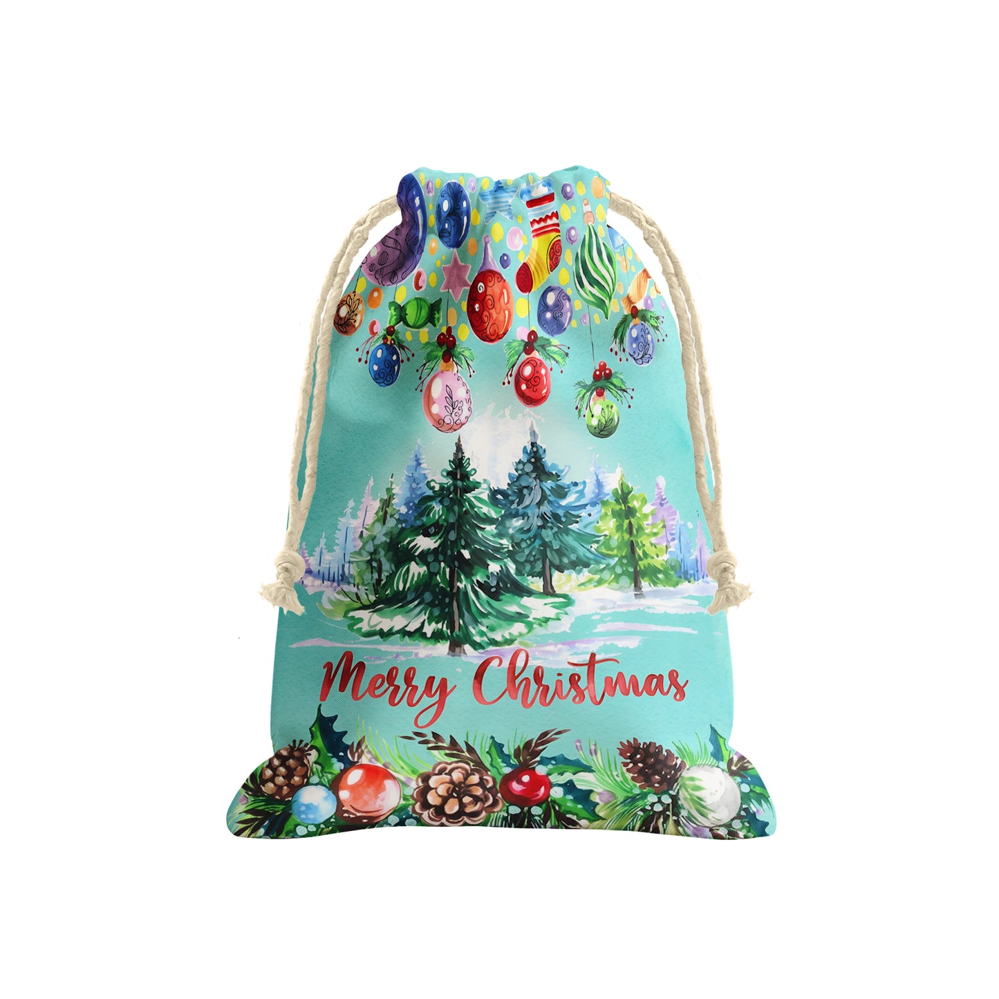 Mint Green Christmas Gift Sack