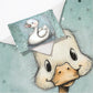 Mint Green Confused Baby Animal Ducklng Cot Set