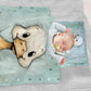 Mint Green Confused Baby Animal Ducklng Cot Set