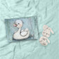 Mint Green Confused Baby Animal Ducklng Cot Set