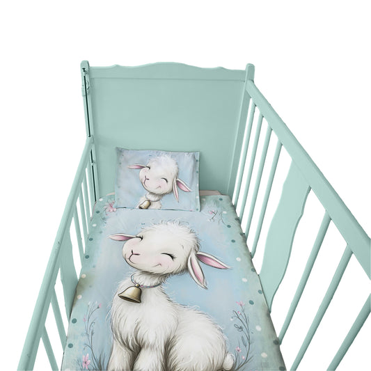 Mint Green Lamb Cot Set