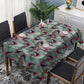 Mint Green with Red Accents Rectangle Tablecloth