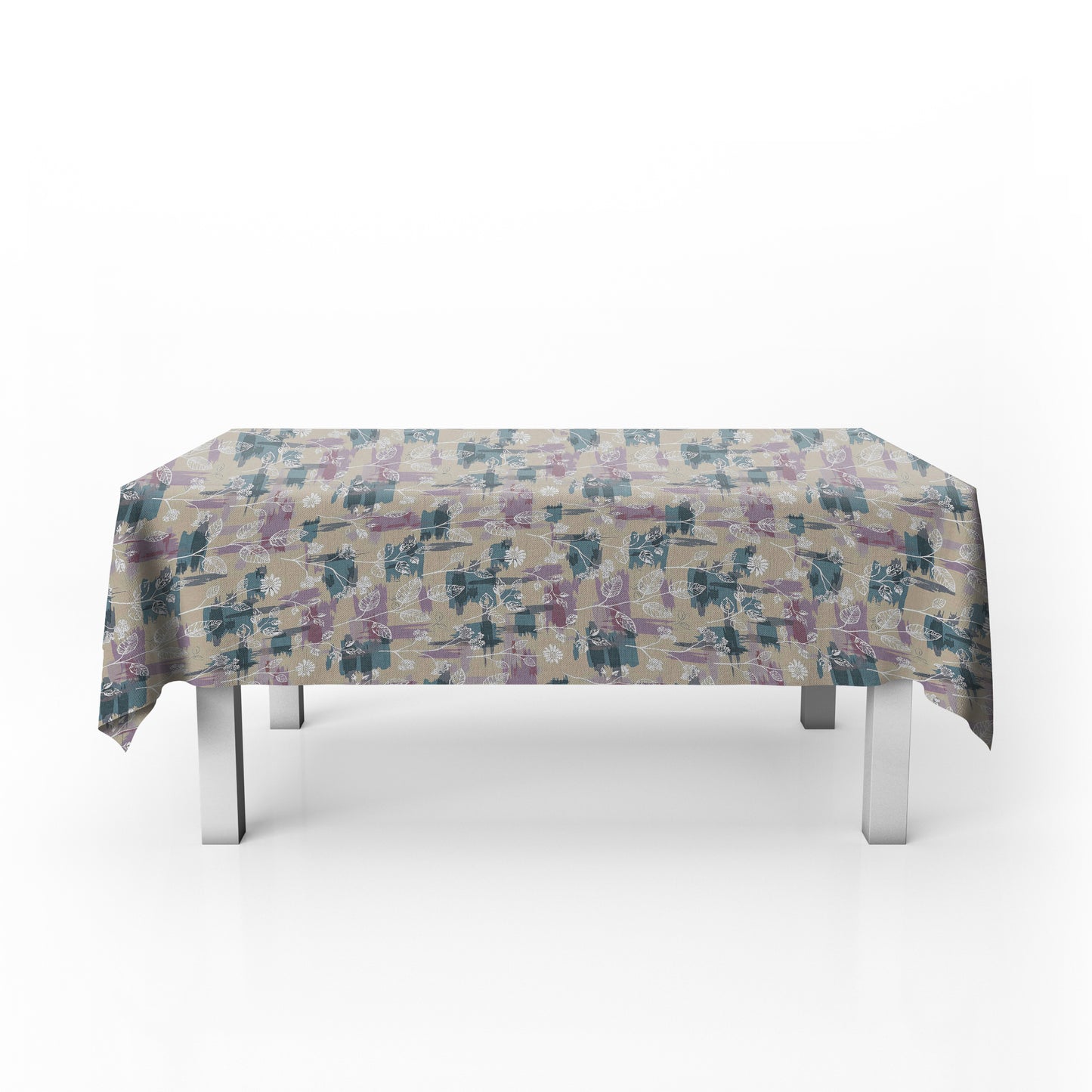 Mint and Lilac Patterns Rectangle Tablecloth