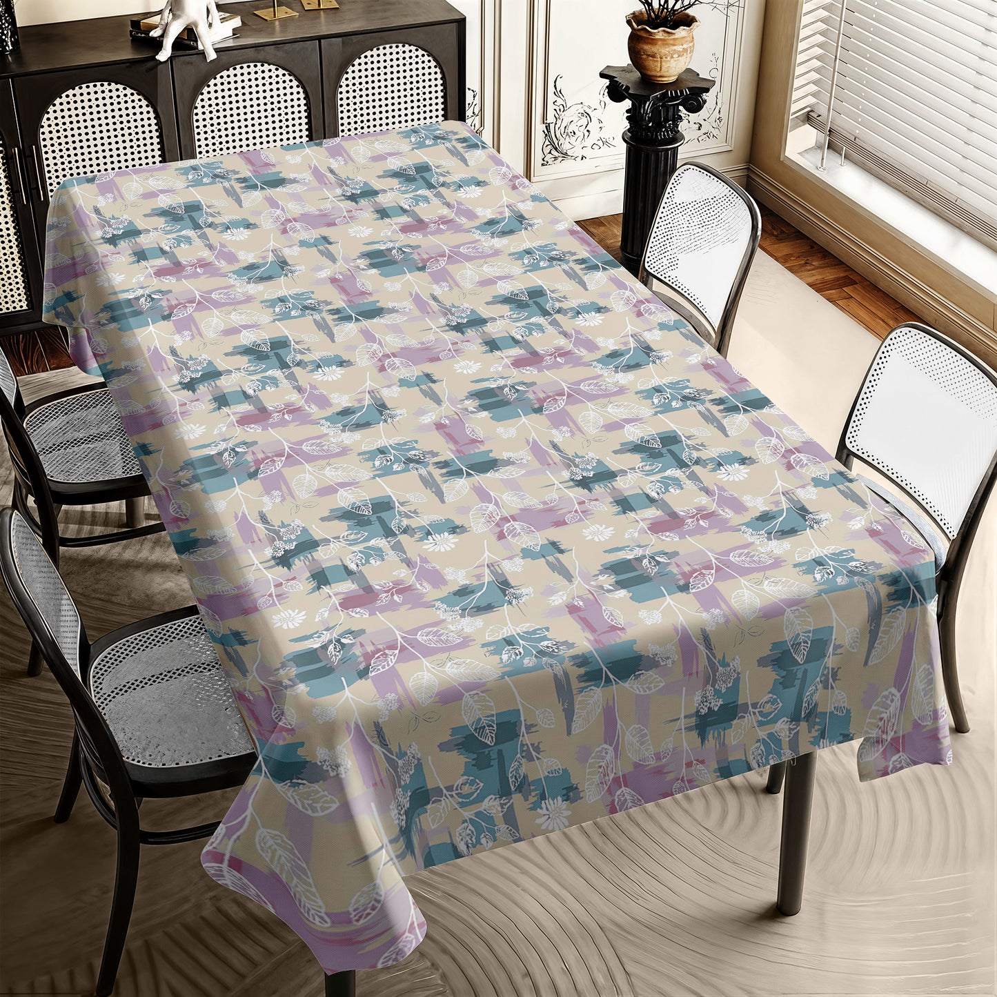 Mint and Lilac Patterns Rectangle Tablecloth
