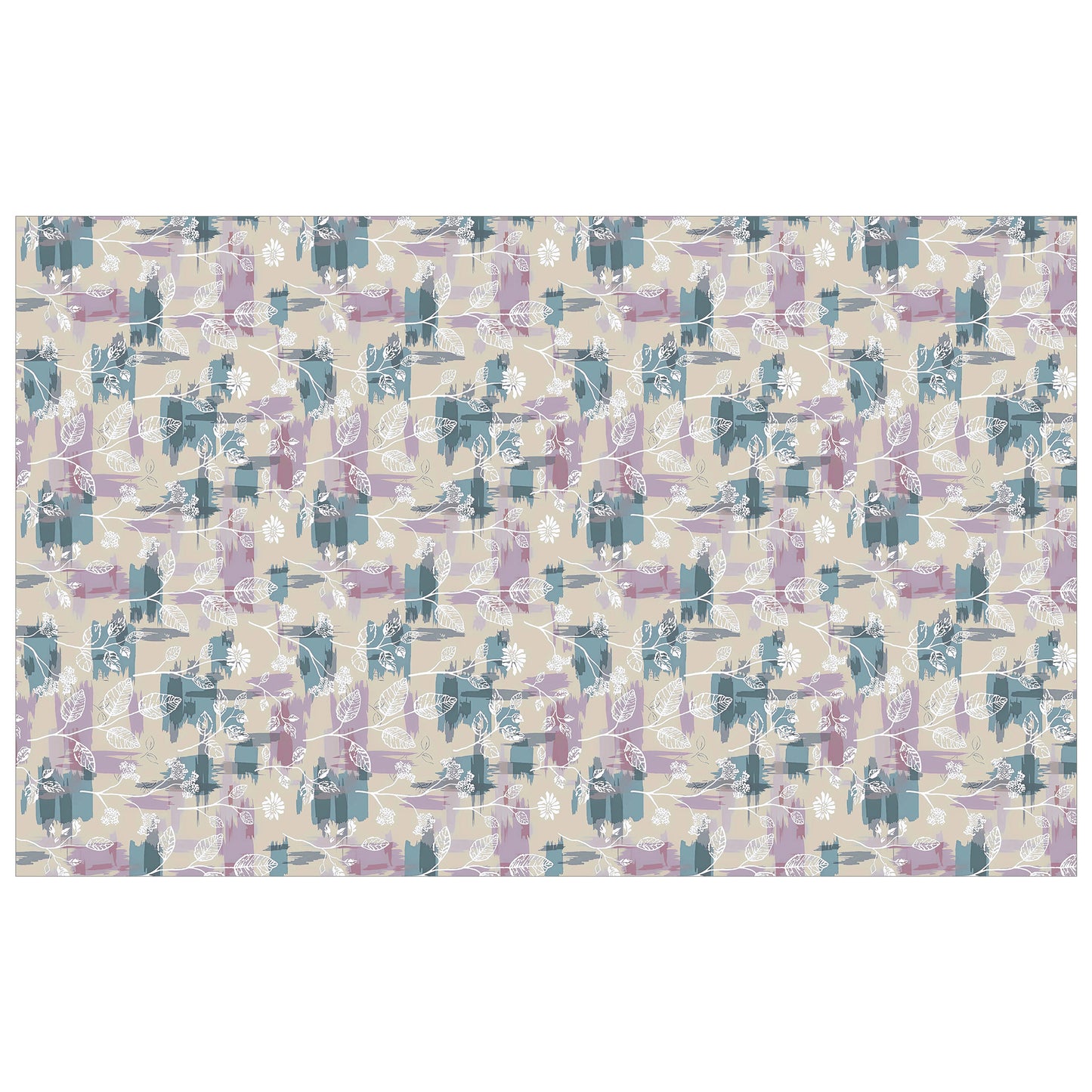Mint and Lilac Patterns Rectangle Tablecloth