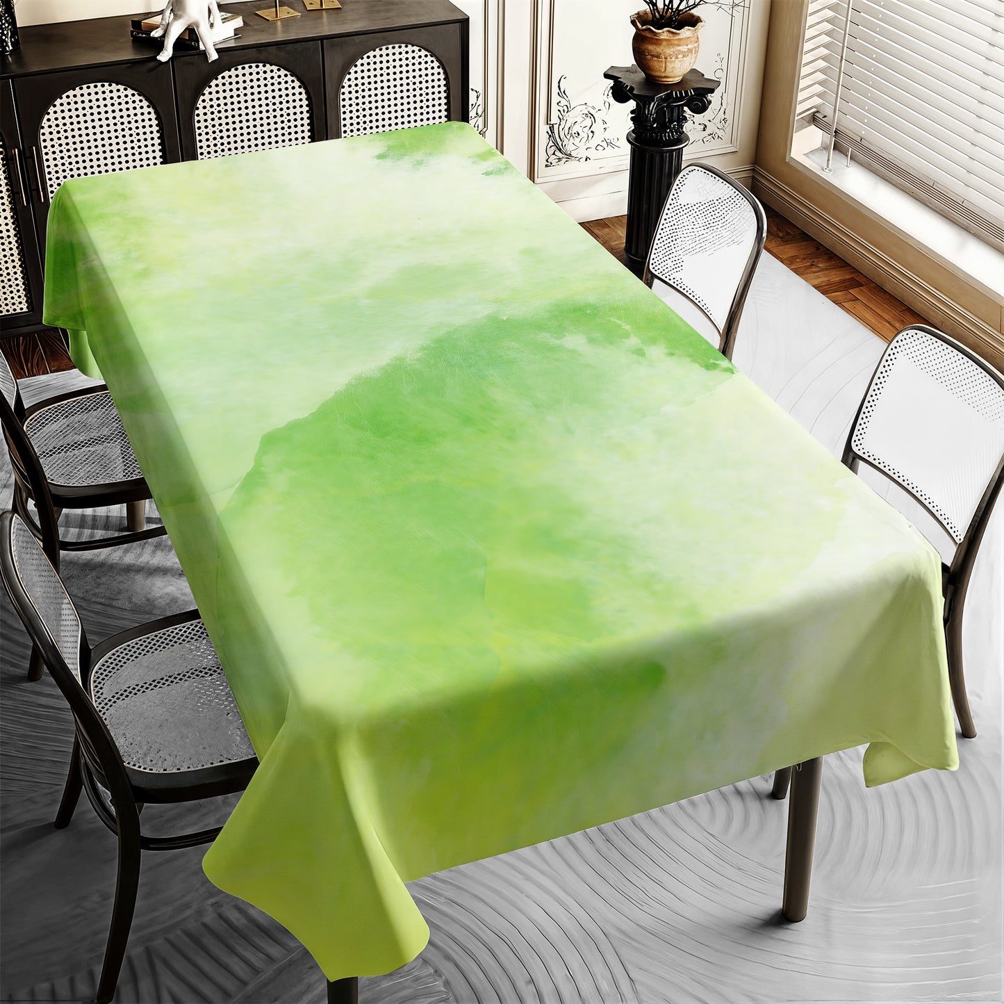 Minty Spring Rectangle Tablecloth