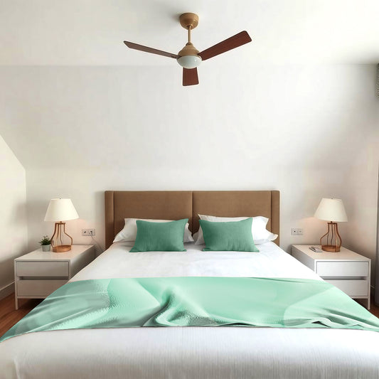 Minty Waves Light Bed Throw